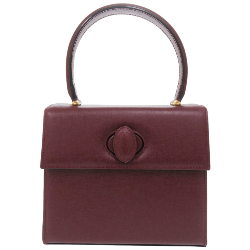 Cartier Must Line Handbag, Leather, Bordeaux, 0665CARTIER